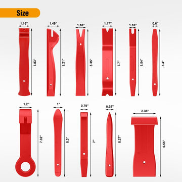 11 Pcs Nylon Auto Trim Removal Tool Kit Red